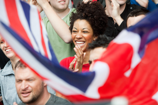 UK supporters with flag